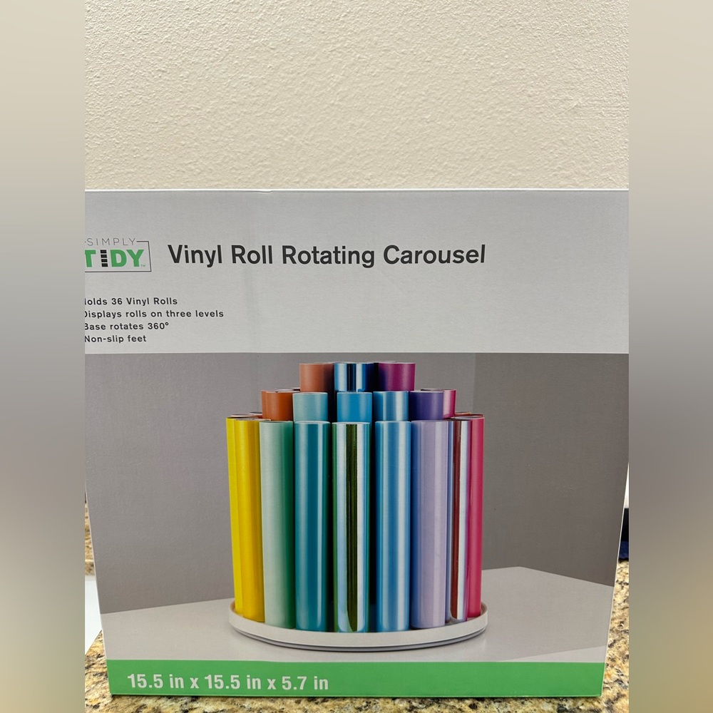 Simply Tidy Vinyl Roll Rotating Carousel Vinyl Roll Holder